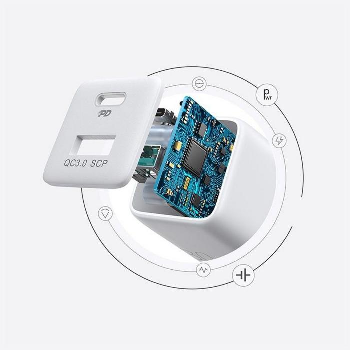Joyroom - Joyroom 2-Port Network Laddare PD30W - Vit