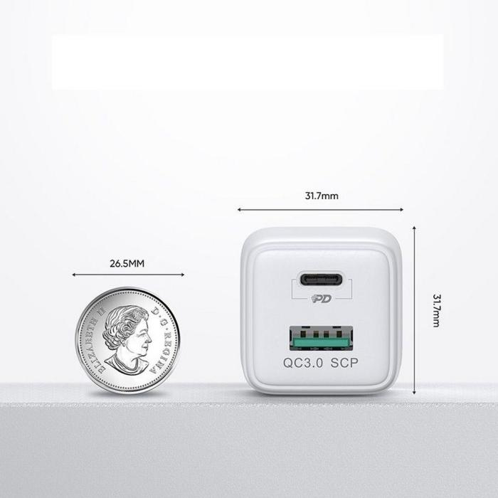 Joyroom - Joyroom 2-Port Network Laddare PD30W - Vit