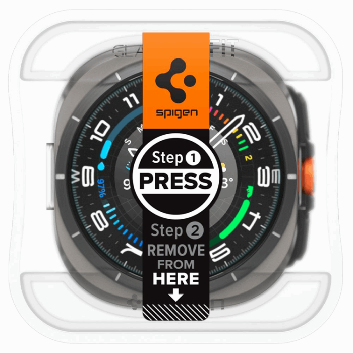 Spigen - [2-Pack] Spigen Galaxy Watch Ultra (47mm) Härdat glas Skärmskydd EZ Fit