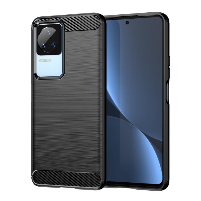 OEM - Xiaomi Poco F4 5G Skal Carbon Silicone - Svart