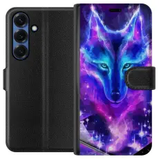 Gustaf - Pl&aring;nboksfodral till Samsung Galaxy S25+ med Neon Varg