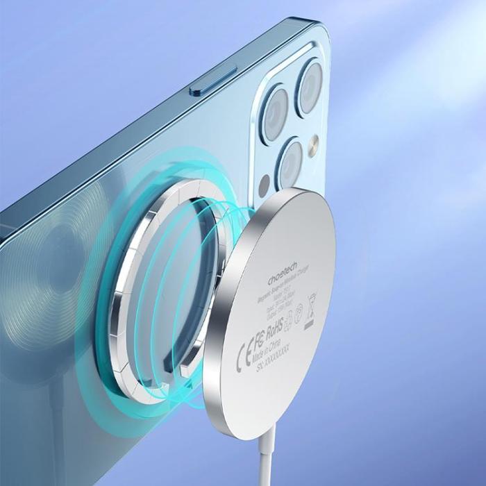 Choetech - Choetech Trådlös Laddare 15W Med USB-C Kabel - Vit