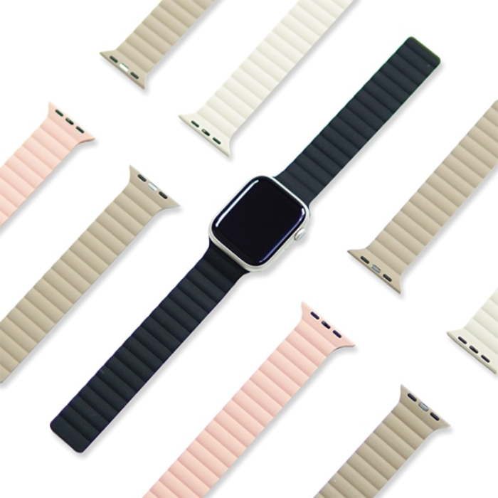 Araree - Araree Apple Watch (42/44/45/49mm) Armband Silikon - Vit/Grön