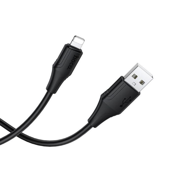 Hoco - HOCO USB-A till Lightning Kabel 2.4A 1m Silikon X124 - Svart