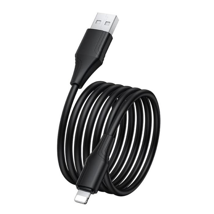 Hoco - HOCO USB-A till Lightning Kabel 2.4A 1m Silikon X124 - Svart