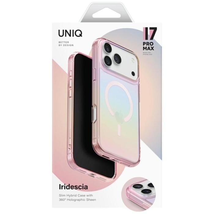 UNIQ - UNIQ iPhone 17 Pro Max Mobilskal MagSafe Iridescia - Rosa Prisma