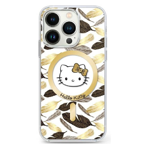 Hello Kitty iPhone 16 Pro Max Mobilskal MagSafe IML Golden Leaves - Vit | 2353 | AlltMobil