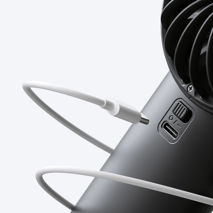 Jisulife - Jisulife Bärbar USB Handfläkt 3600 mAh Life4 - Svart
