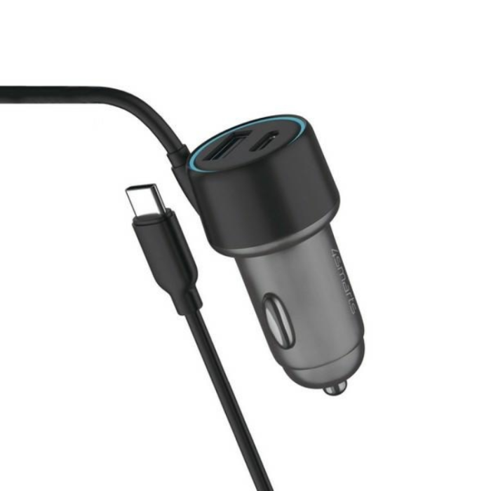 4smarts - 4smarts Billaddare USB-C 15W - Grå