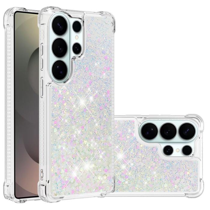 DIERFENG - Mobilskal till SAMSUNG Galaxy S26 Ultra TPU Glittrande Stötsäker Laser / Hjärtan