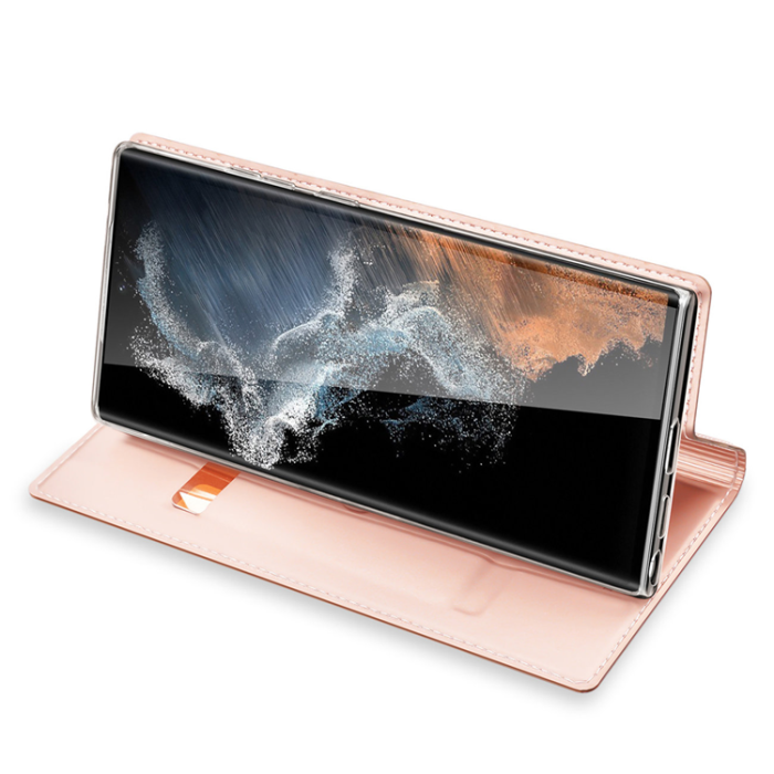 Dux Ducis - Dux Ducis Galaxy S23 Ultra Plånboksfodral Skin Series - Rosa Guld
