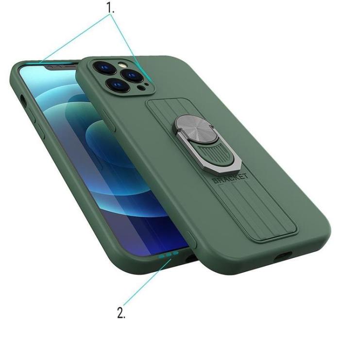 OEM - Galaxy S22 Plus Skal Ringhållare Silicone - Rosa