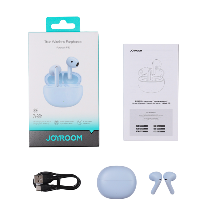 Joyroom - Joyroom Funpods Trådlösa In-Ear-Hörlurar (JR-FB2) - Blå