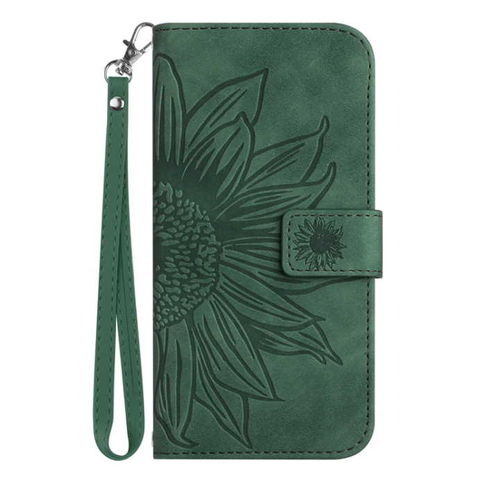 A-One Brand - OnePlus Nord 5 Plånboksfodral Sunflower Imprint - Mörkgrön