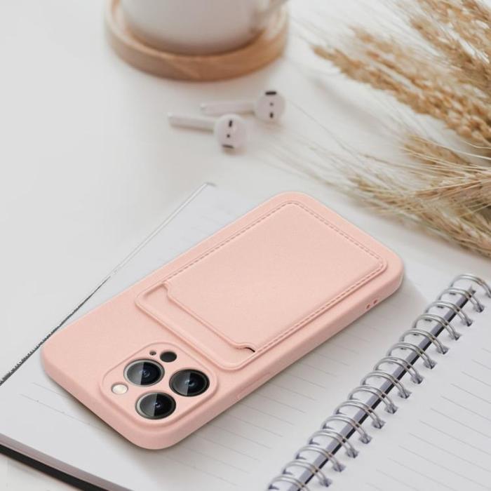 Forcell - Forcell iPhone 12/12 Pro Skal Korthållare - Rosa