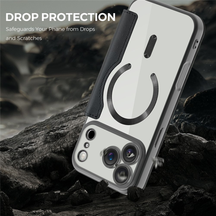 A-One Brand - iPhone 17 Pro Plånboksfodral Magsafe RFID Blocking - Svart
