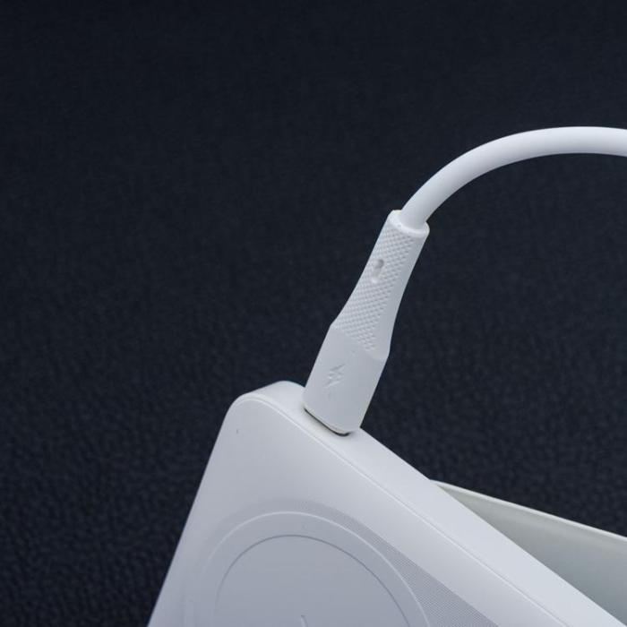 Forcell - FORCELL USB-A till USB-C 66W Kabel 3A 1m QC4.0 Silikon C342 - Vit