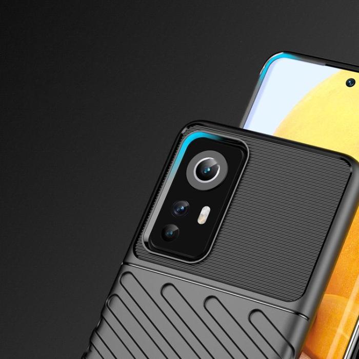 OEM - Xiaomi 12/12X Skal Thunder Flexible Armored - Svart