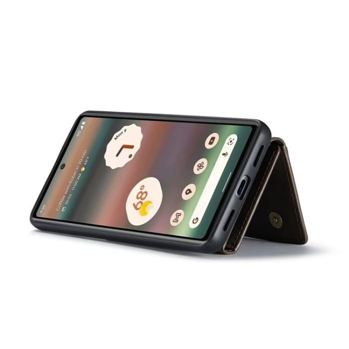 DG.MING - DG.MING Google Pixel 6a Plånboksfodral Detachable 2-in-1 M2 - Coffee