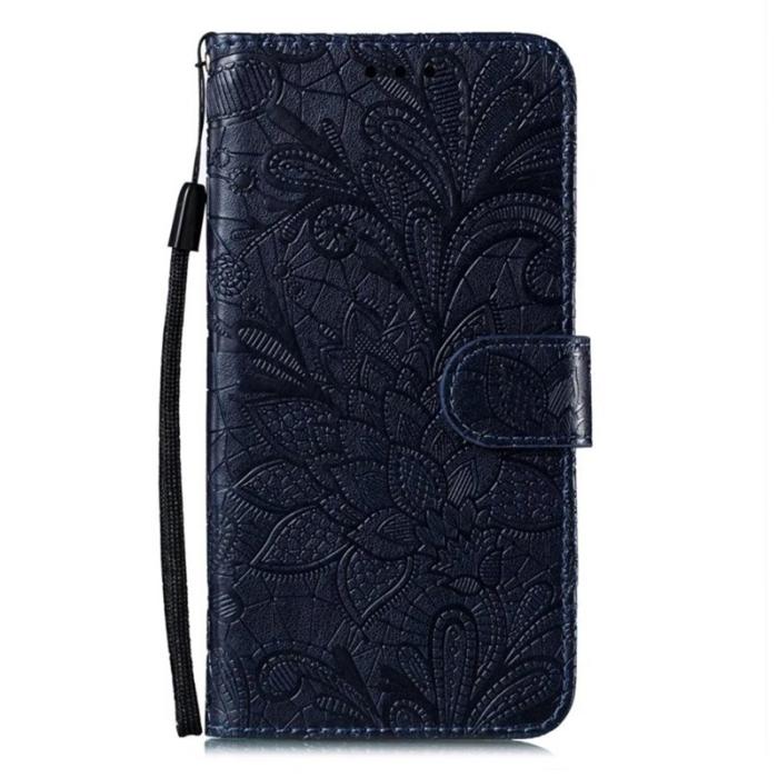 OEM - Samsung Galaxy S26 Plånboksfodral Spetsblommor Konstläder Flip - Svart