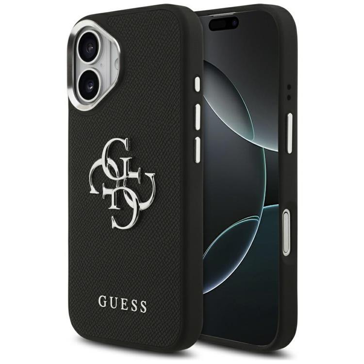 Guess iPhone 17 Mobilskal Grained Big 4G Classic Logo - Svart | 2353 | AlltMobil