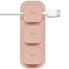 UNIQ - UNIQ Pod Mag Magnetisk Kabelh&aring;llare med bas &ndash; Ljusrosa