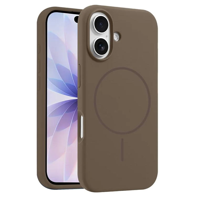iPhone 17 Mobilskal MagSafe Silikon Anti Drop - Brun (Brun) | 2353 | AlltMobil