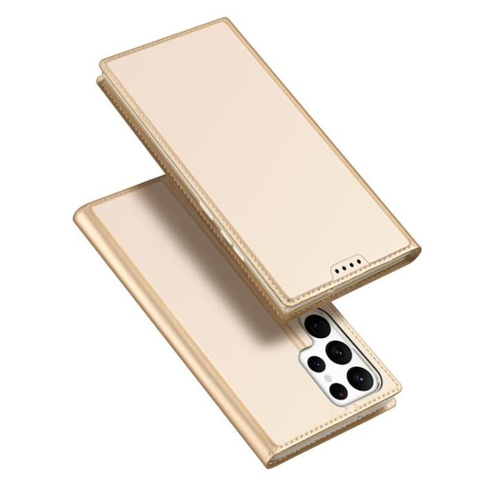 Dux Ducis - Dux Ducis Galaxy S23 Ultra Plånboksfodral Skin Series - Guld