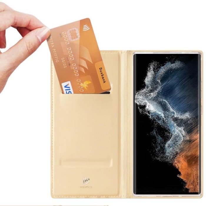 Dux Ducis - Dux Ducis Galaxy S23 Ultra Plånboksfodral Skin Series - Guld
