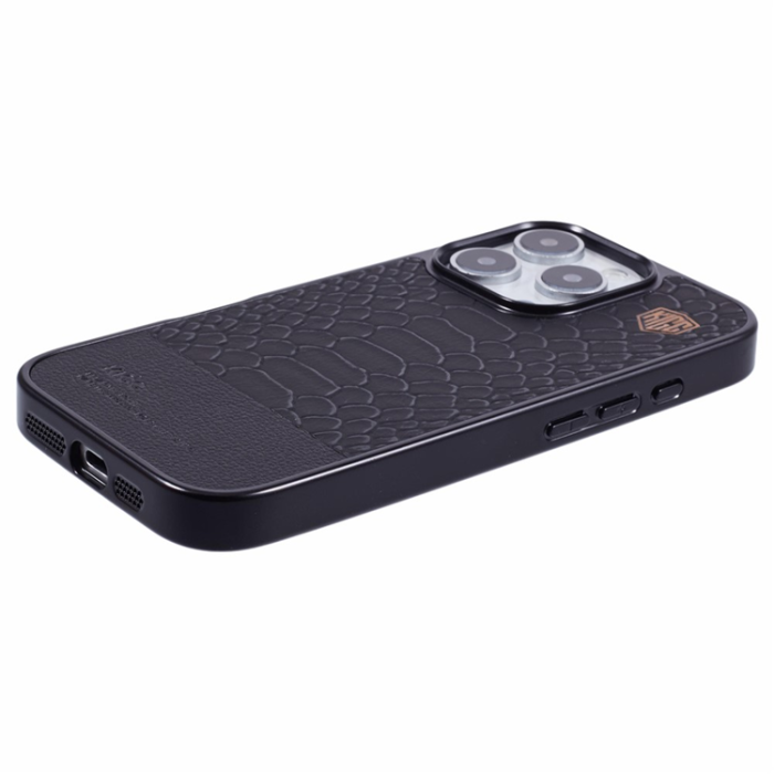 KIGC - KIGC iPhone 16 Pro Max Mobilskal MagSafe Crocodile - Svart