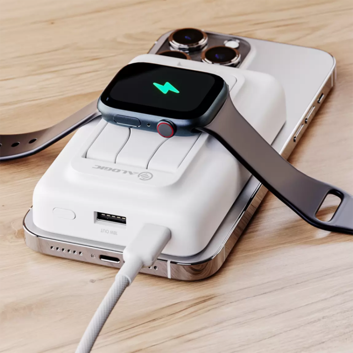 ALOGIC - Alogic Magsafe Trådlös Powerbank 10000 mAH - Vit