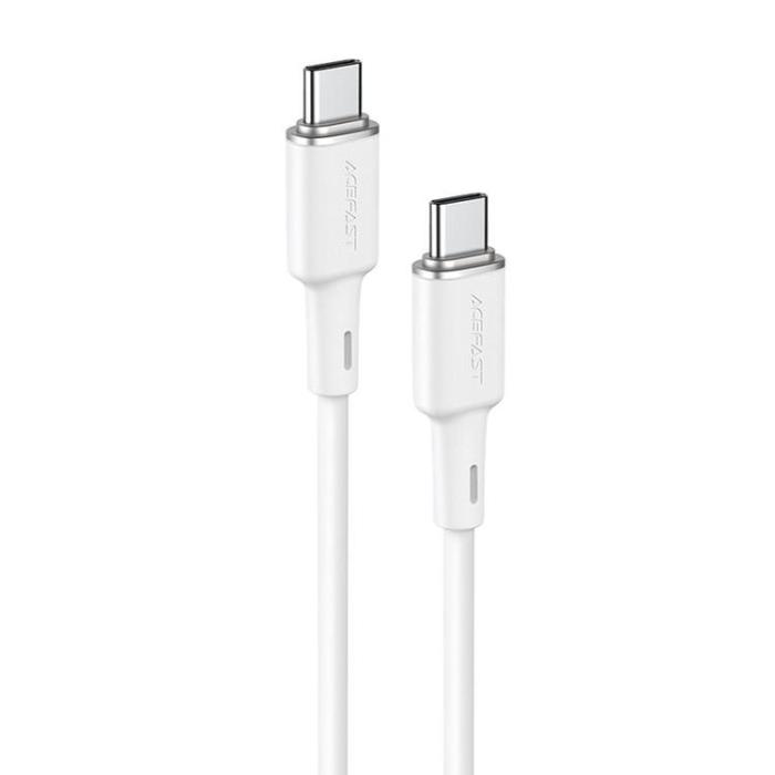 Acefast - Acefast Silikon USB-C till USB-C kabel 60W 1.2m - Vit