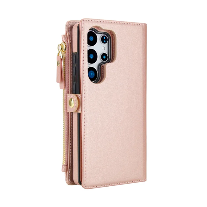 A-One Brand - Galaxy S25 Ultra Plånboksfodral MagSafe Detachable - Rosa Guld