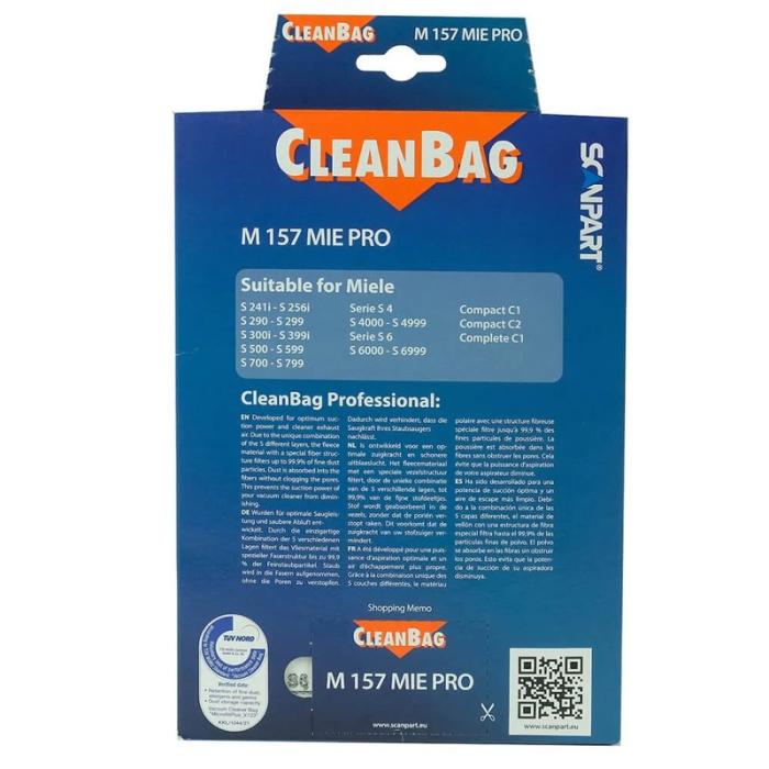 CLEANBAG - CLEANBAG Dammsugarpåse M 157 MIE 5+2 Pro