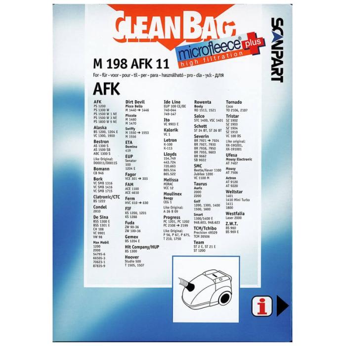 CLEANBAG - CLEANBAG Microfleece+ Dammsugarpåse AFK/Bestron/etc. 4+1