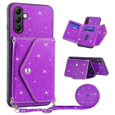 OEM - Mobilfodral f&ouml;r Samsung Galaxy S26 Plus Kortfack Kickstand Konstl&auml;der - Lila