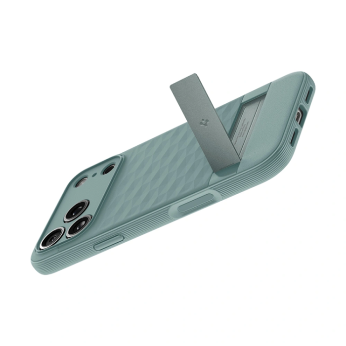 Spigen - Spigen iPhone 17 Pro Mobilskal Magsafe Kickstand Parallax - Saga Grön