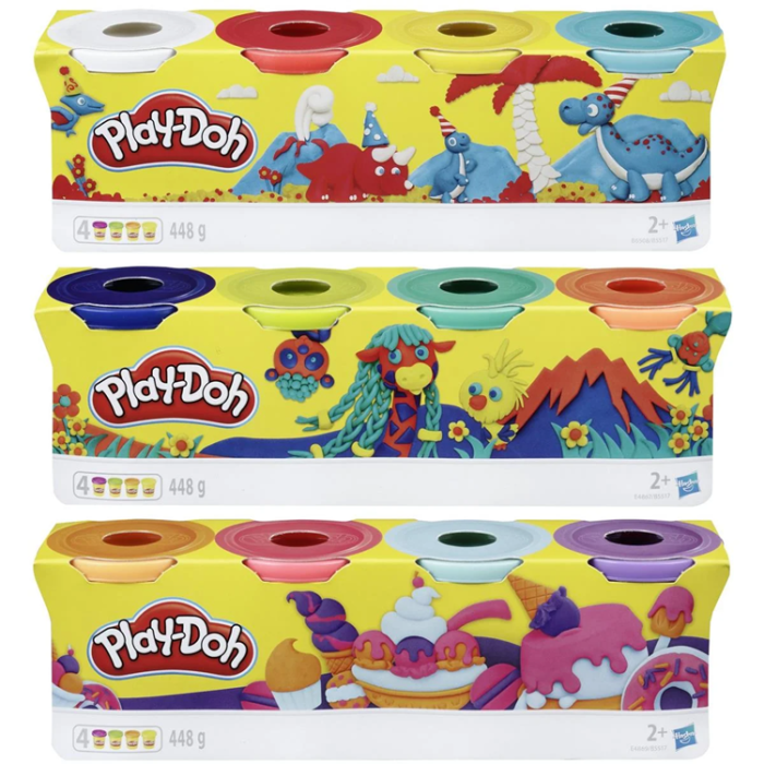 PLAY-DOH - PLAY-DOH Compound 4 Pack Classic/Wild/Sweet (Blandade)