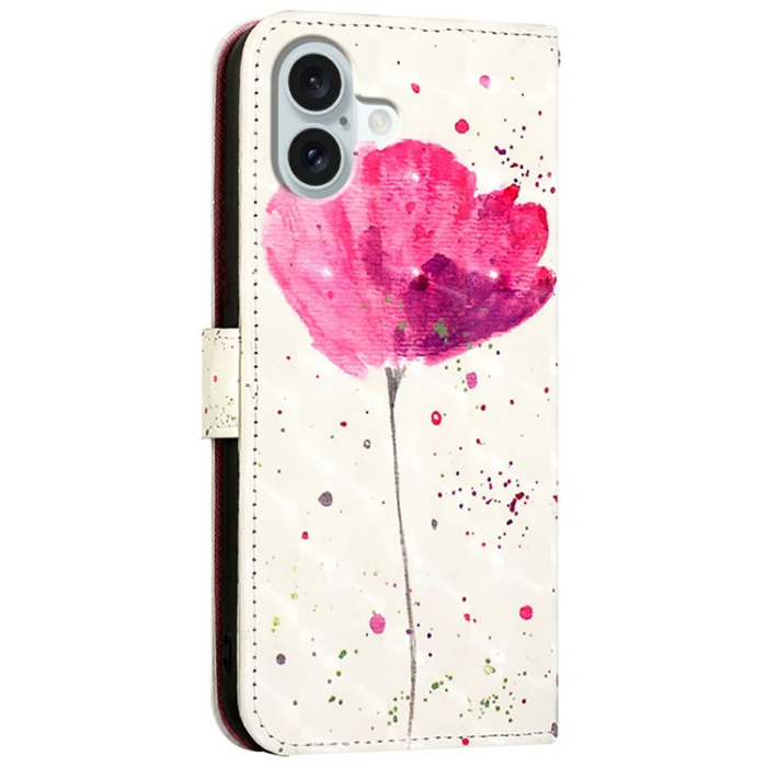 A-One Brand - iPhone 16 Plus Plånboksfodral Printing Pattern Med Rem