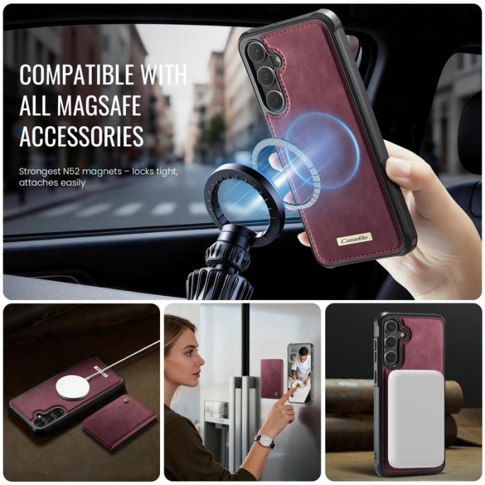 Caseme - CaseMe Mobilskal för Samsung Galaxy S26 Magnetiskt PC + TPU - Röd