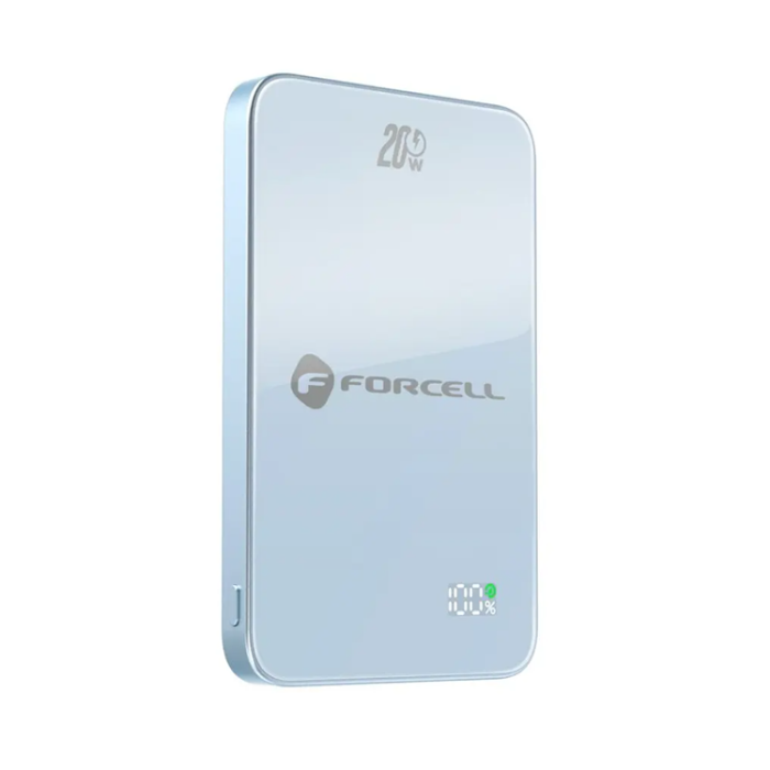 Forcell - Forcell Powerbank 5000 mAh Magsafe 15W Superslim - Blå