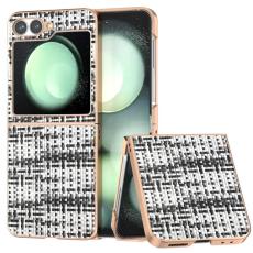 ABEEL - ABEEL Mobilskal till Samsung Galaxy Z Flip7 FE 5G Electropl&auml;terad Svart/Vit