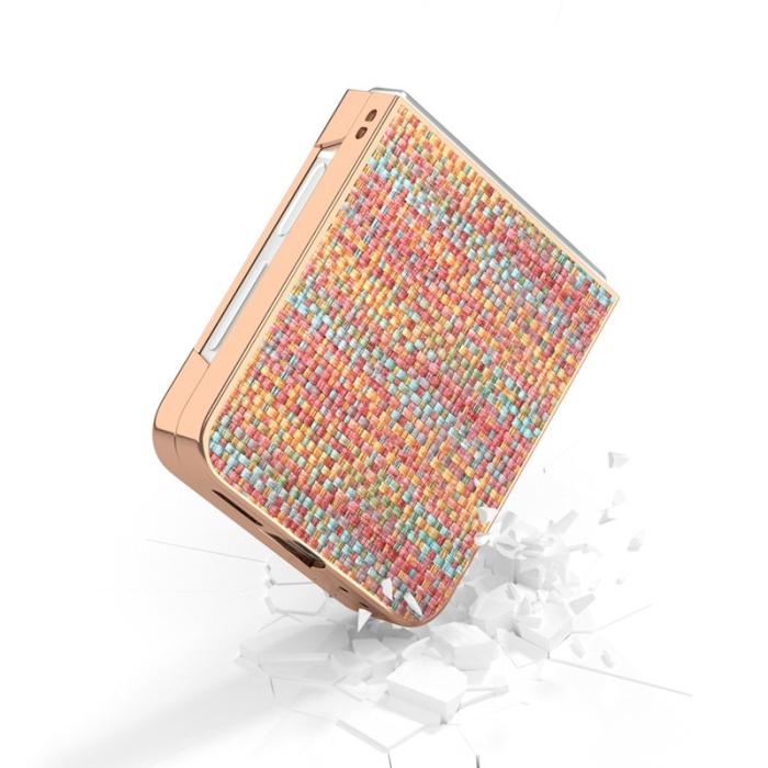 ABEEL - ABEEL Mobilskal till Samsung Galaxy Z Flip7 FE 5G Electropläterad Orange Röd