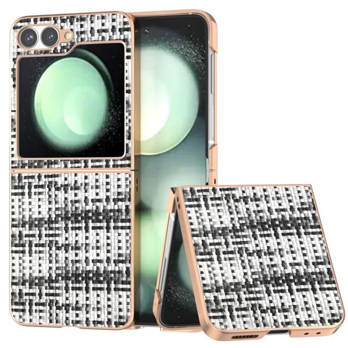 ABEEL - ABEEL Mobilskal till Samsung Galaxy Z Flip7 FE 5G Electropläterad Svart/Vit