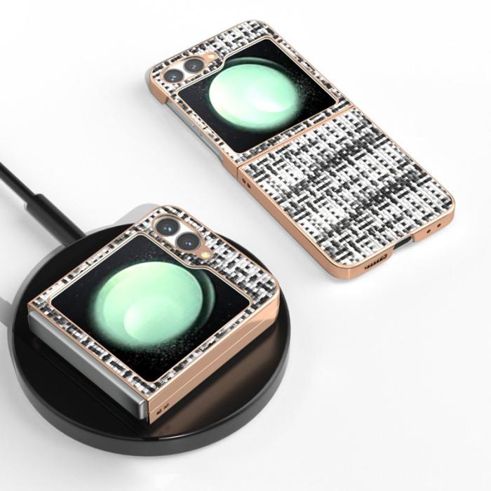 ABEEL - ABEEL Mobilskal till Samsung Galaxy Z Flip7 FE 5G Electropläterad Svart/Vit