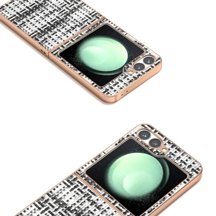 ABEEL - ABEEL Mobilskal till Samsung Galaxy Z Flip7 FE 5G Electropläterad Svart/Vit
