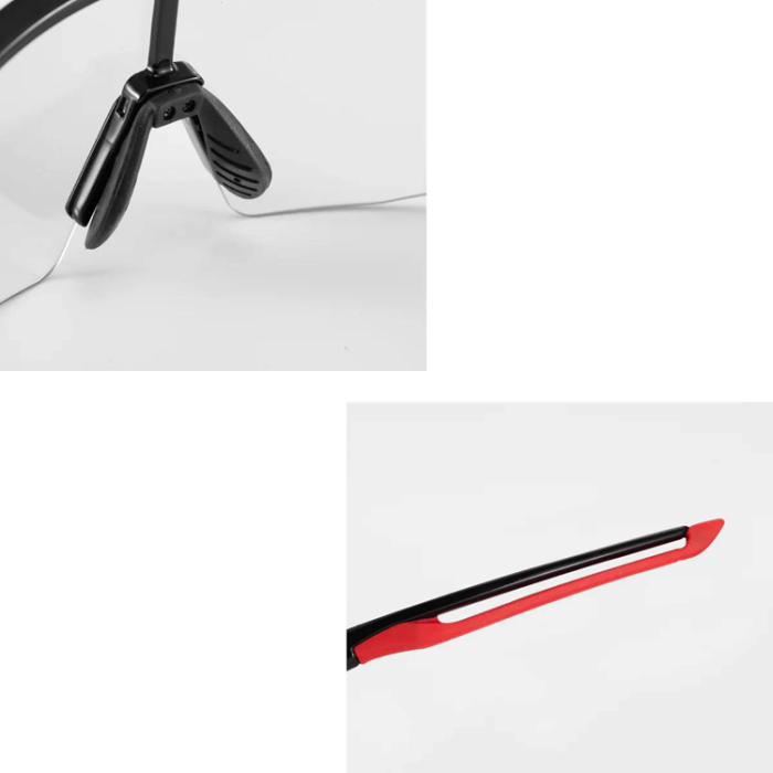 Rockbros - Rockbros photochromic UV400 Cykelglasögon - Svart/Röd