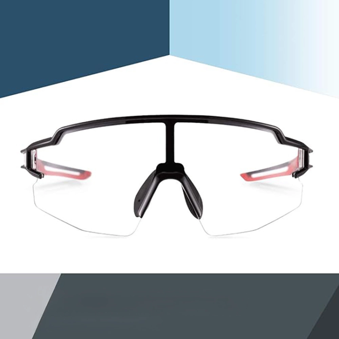 Rockbros - Rockbros photochromic UV400 Cykelglasögon - Svart/Röd