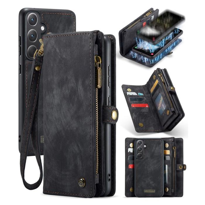 Caseme - CASEME 008 Samsung Galaxy A35 5G Plånboksfodral Konstläder Svart