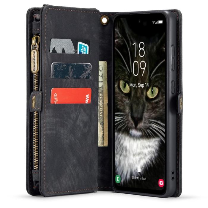 Caseme - CASEME 008 Samsung Galaxy A35 5G Plånboksfodral Konstläder Svart